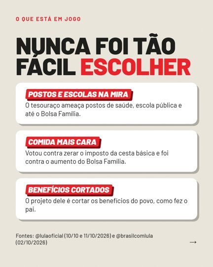 Card 3 do carrossel, o que está em jogo