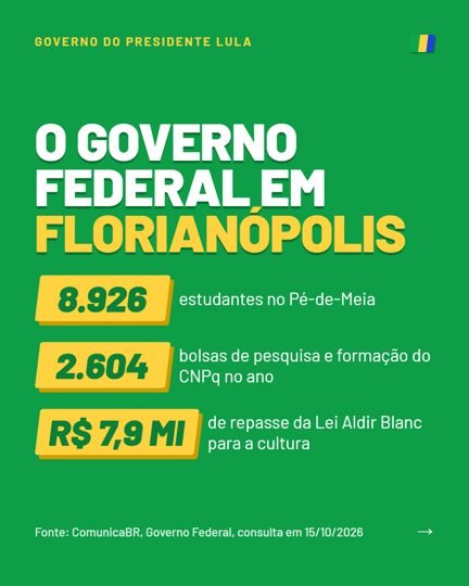 Card 4 do carrossel, o governo federal na cidade